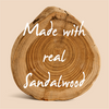 Made with real sandalwood